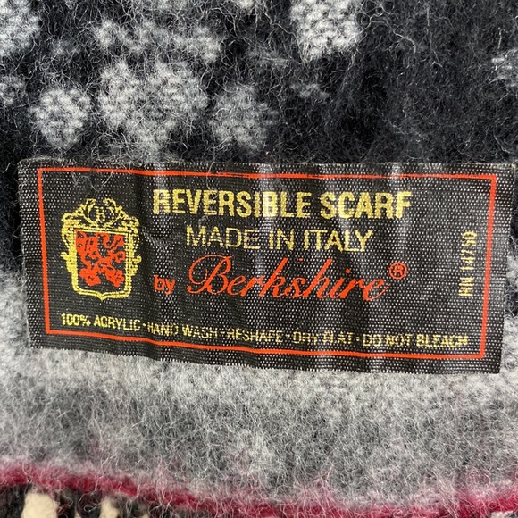 Berkshire Black and Gray Paisley Print Tassel Scarf - Picture 5 of 5